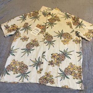 Island Republic silk Hawaiian‎ shirt mens size large NWT